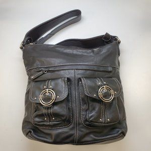 Stone Mountain Black Leather Handbag NEW!